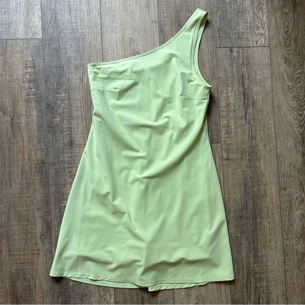 Abercrombie & Fitch Light Green One Shoulder Athletic Dress - Picture 4 of 10